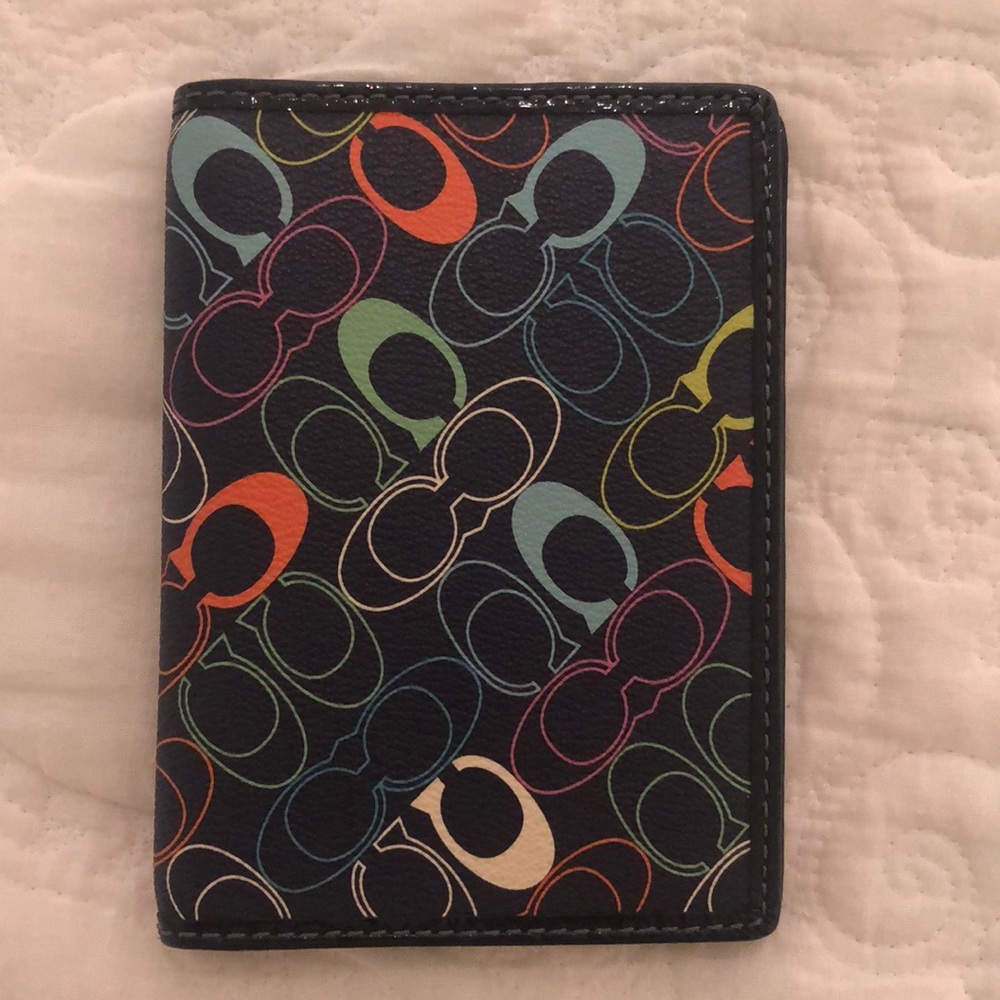 COACH passport holder